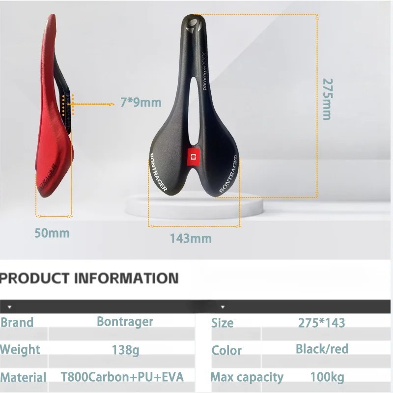 Bontrager Carbon Fiber Saddle/Seat for Road and Mountain Bike (270x145mm)