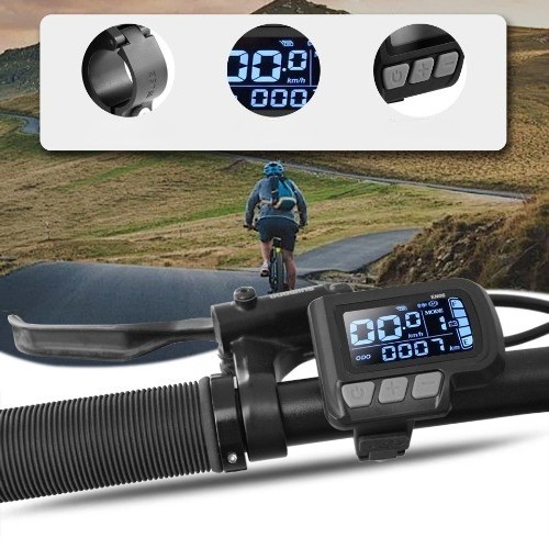 EN06 E-Bike Smart LCD Display 6-Pin Waterproof USB Cable 24V/36V/48V.
