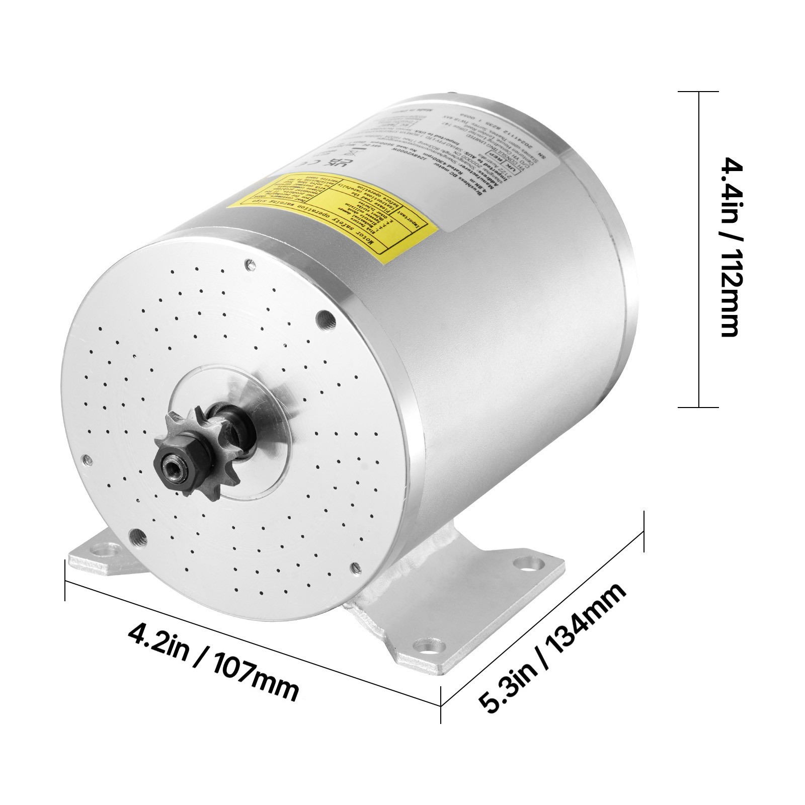 2000W Electric Brushless DC Motor Kit 48V 4300rpm Motor & Speed Controller
