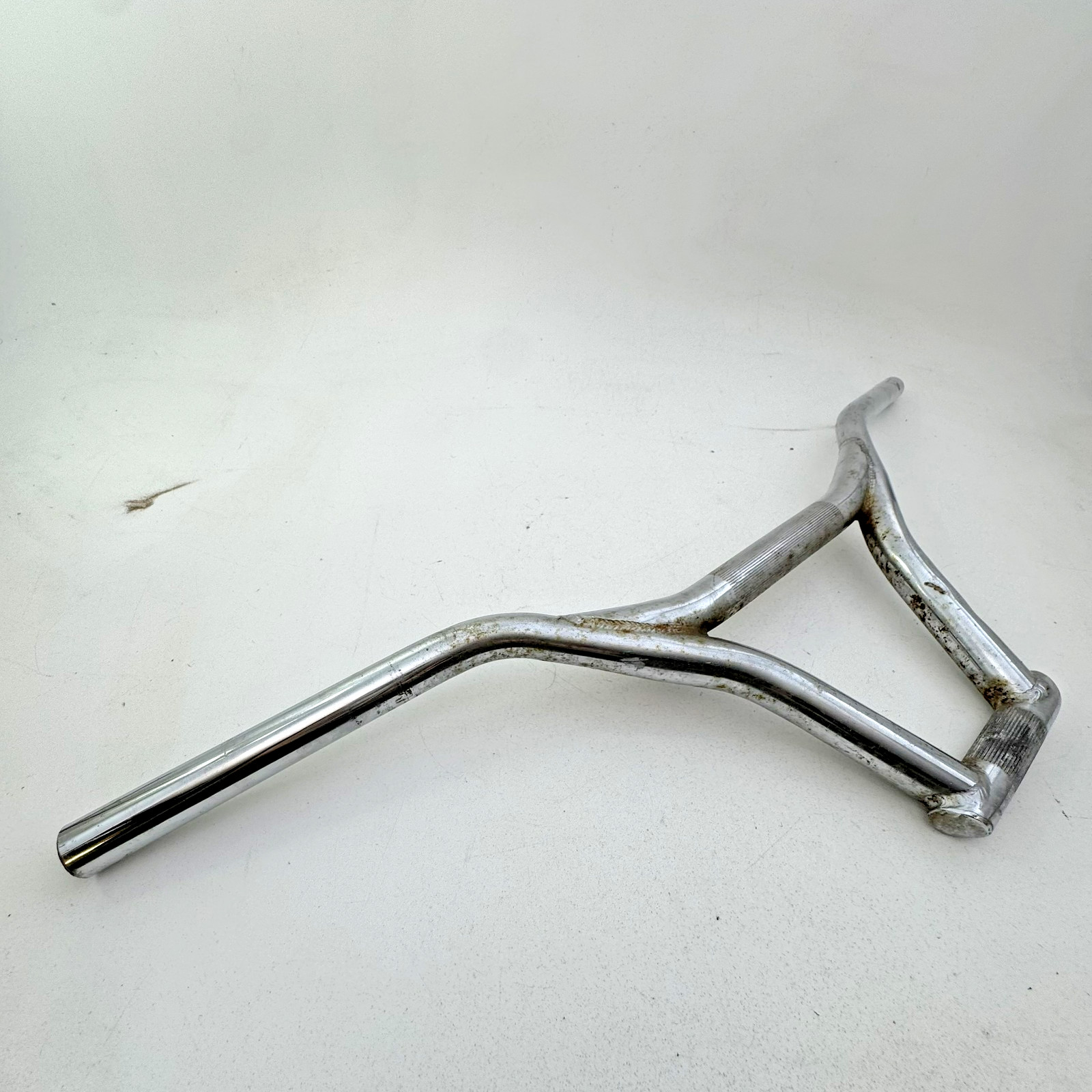 Vintage MX-52 BMX Handlebar Steel 22.2 Clamp Chrome Silver Old School B03