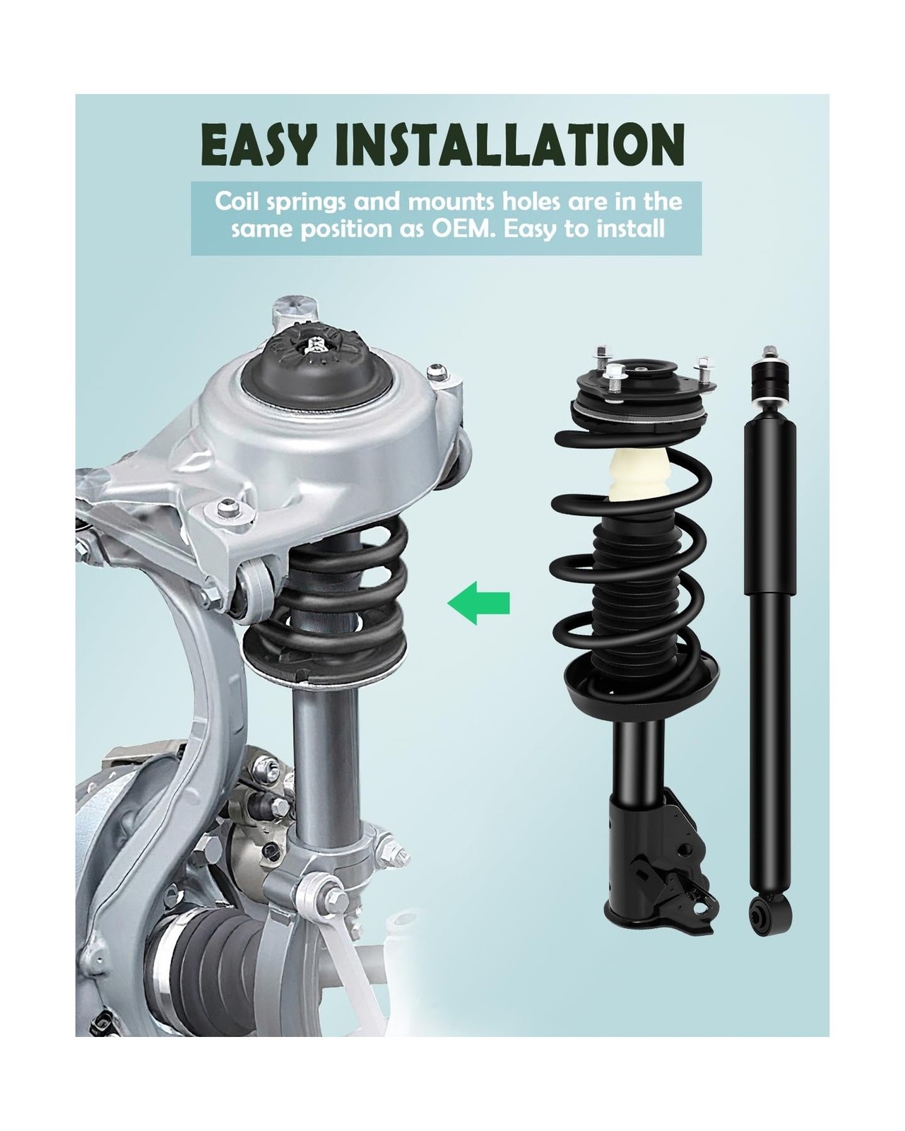 SCITOO Front and Rear Pair Strut & Spring Complete Assembly Compatible with 2…