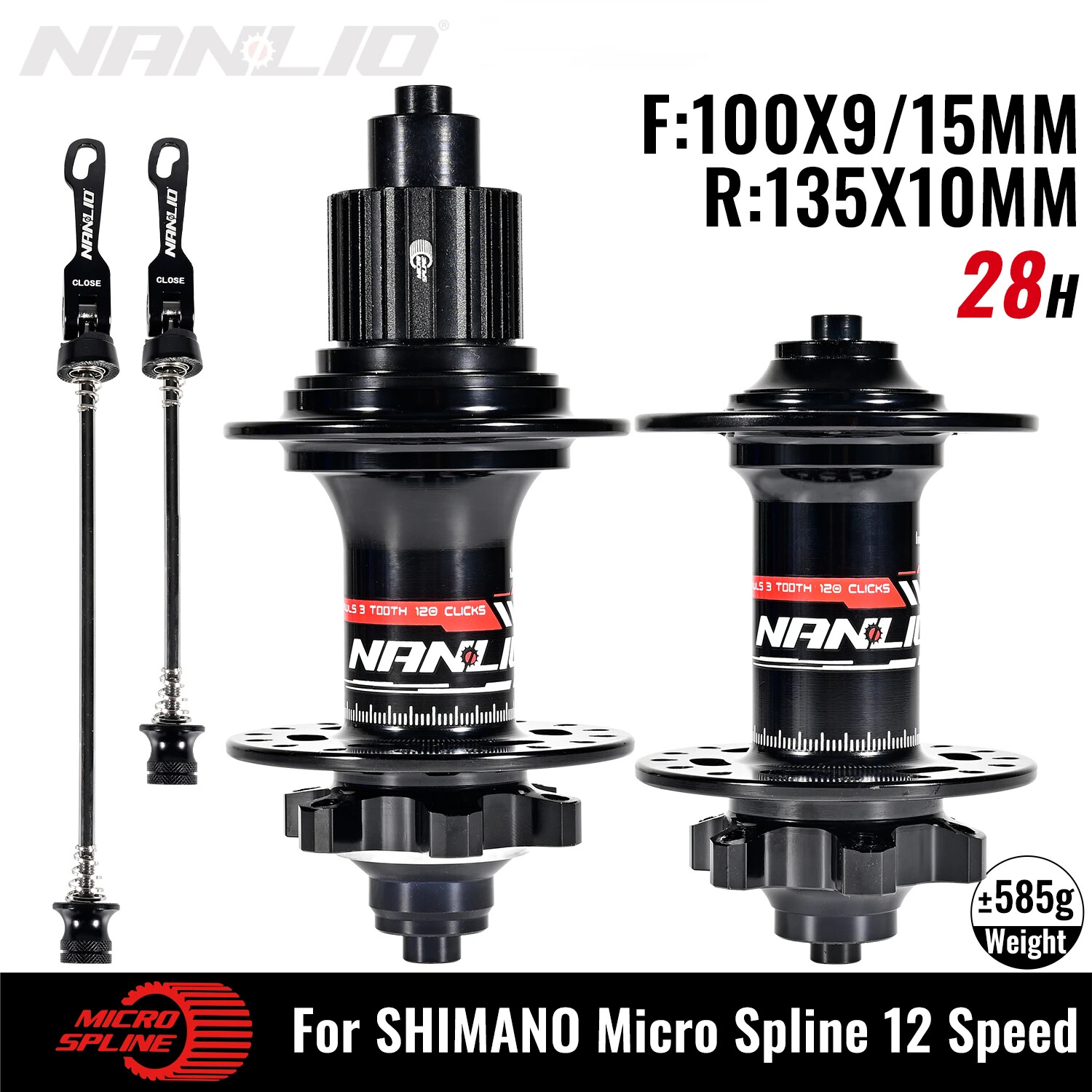 XD HG MS 28/32/36 Holes Mountain Bike Hubs 120Clicks Front 9*100mm Rear 135*10mm