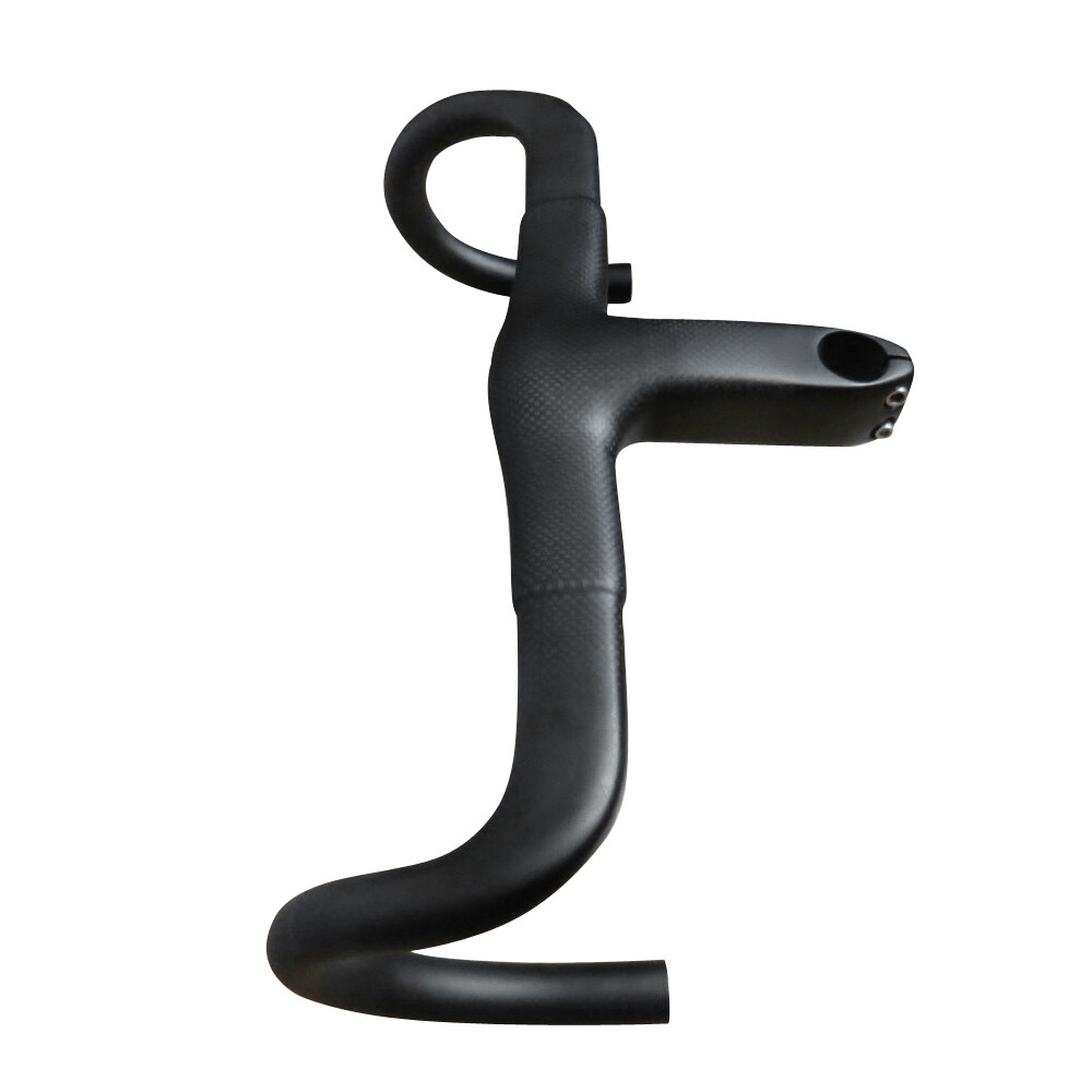 1-1/8″ Integrated Carbon Road Bicycle Handlebar 3K Matte Drop Racing Handle Bar