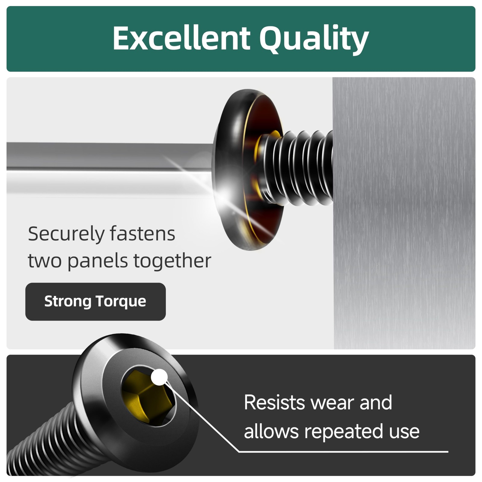 20Pcs M8-1.25 x 40mm Flat Head Socket Cap Screws Bolts 304 Stainless Steel Bl…