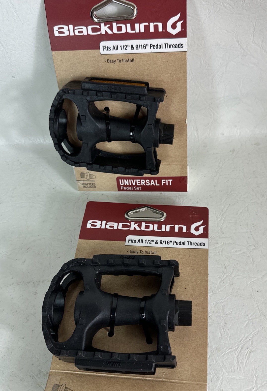 2 Sets Blackburn Universal Fit Pedal Set – Fits All 1/2″ & 9/16″ Threads – NEW