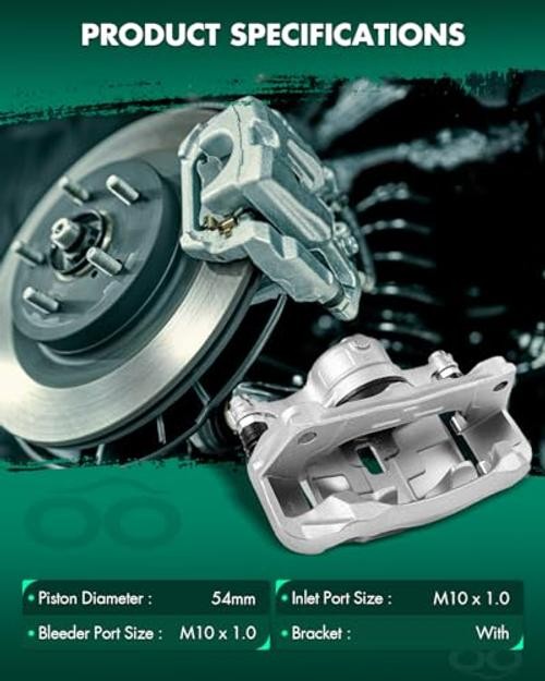 19B7159 Front Right Disc Brake Caliper w/Bracket Fit Front Passenger[19B7159]