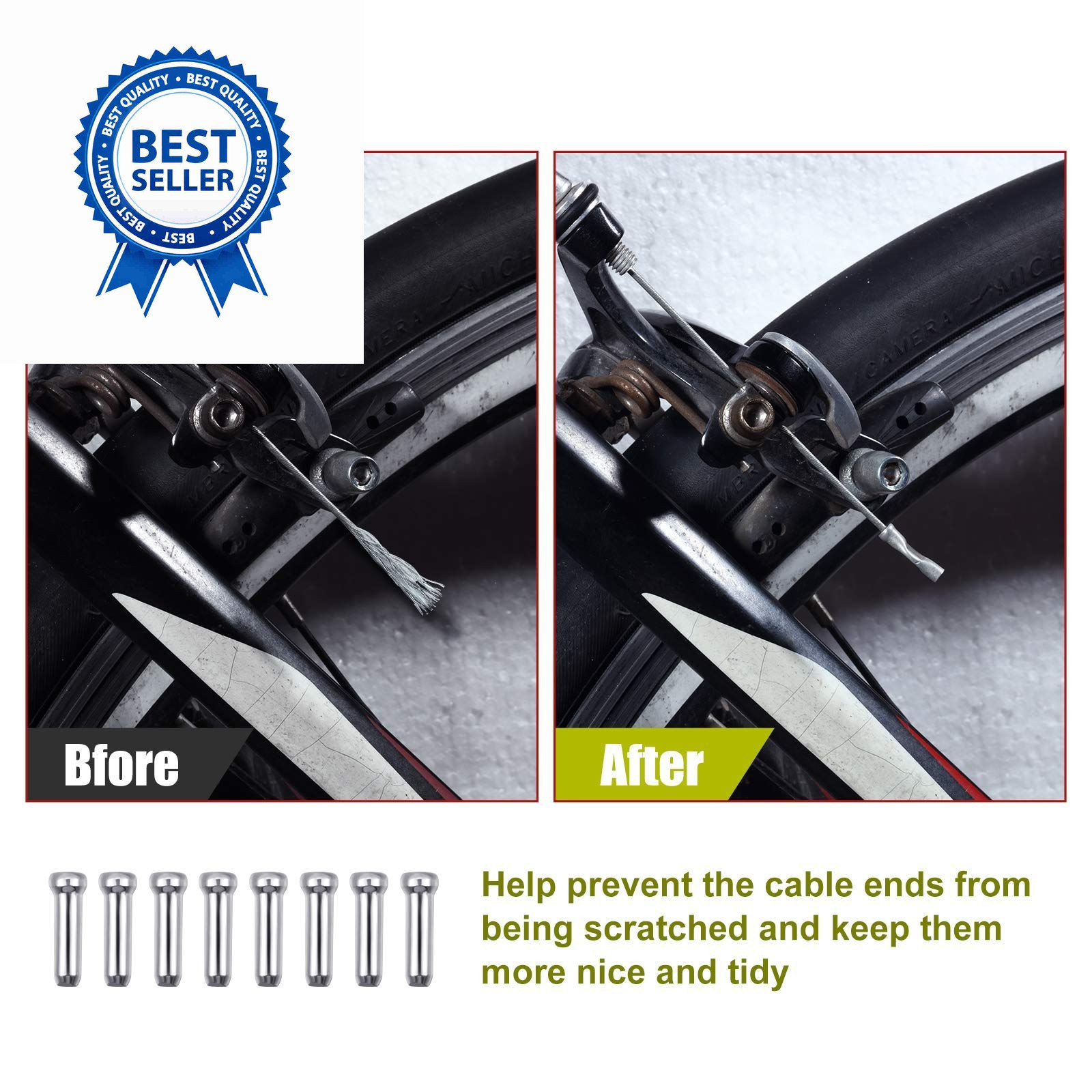Boao Universal Bike Brake Cable Kit 4 millimeters, 5 Green