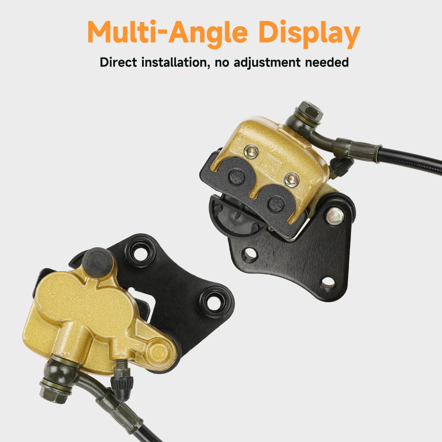 Front Disc Hydraulic Brake Master Cylinder Caliper Assembly and Pads for 50cc 70