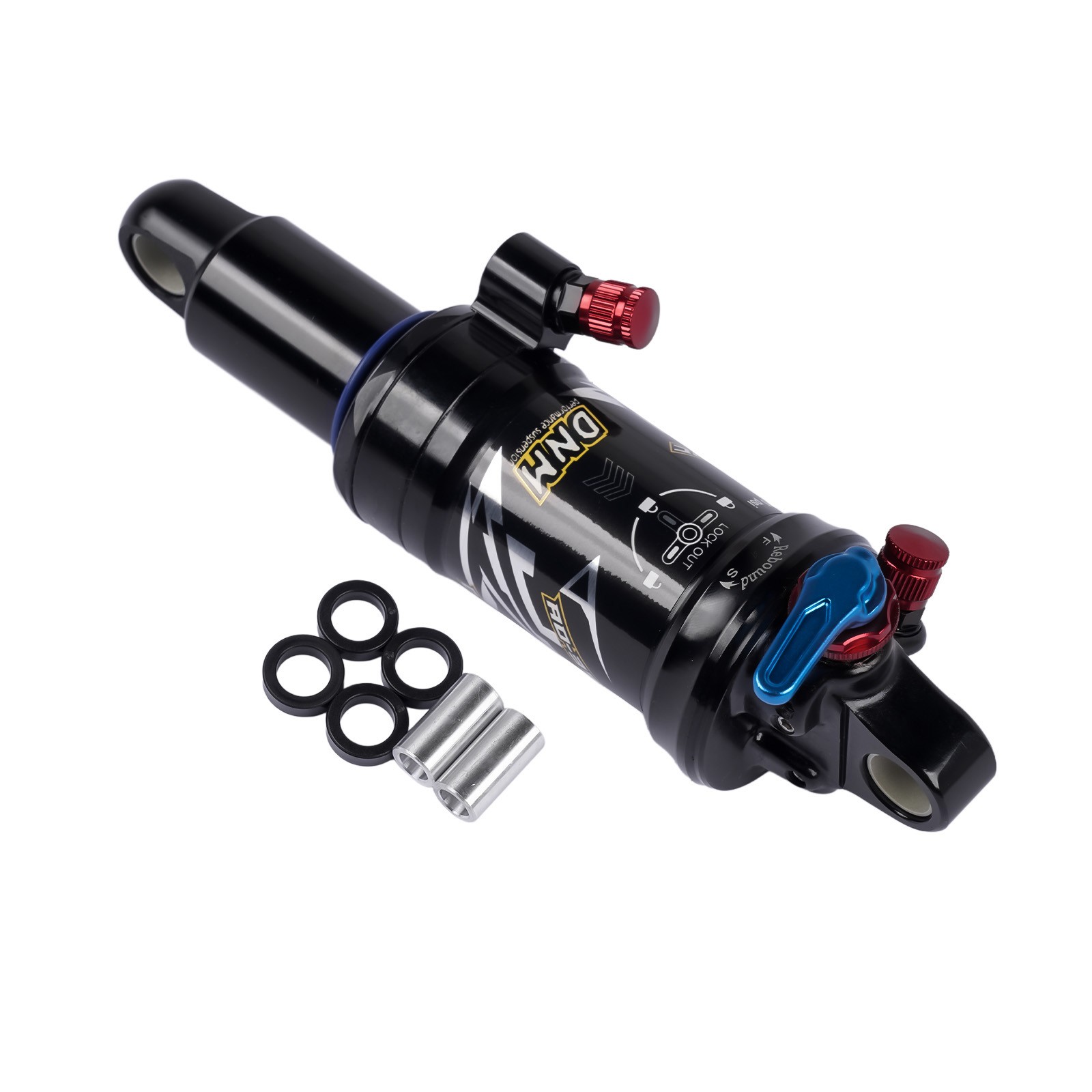 Mountain Bike Bicycle Air Suspension Rear Shock 165/190/200mm w/ 3-Step Lockout