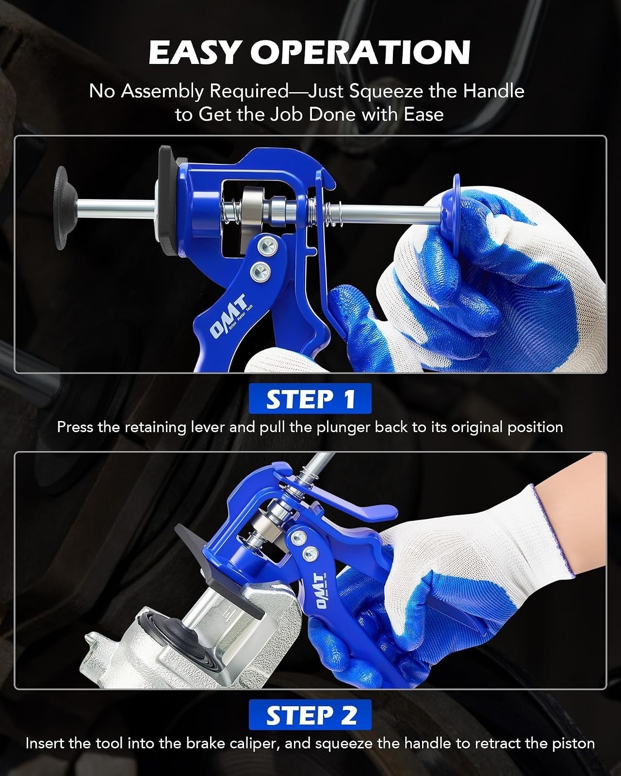 Orion Motor Tech Brake Caliper Compression Tool for Easy Brake Pad Replacement