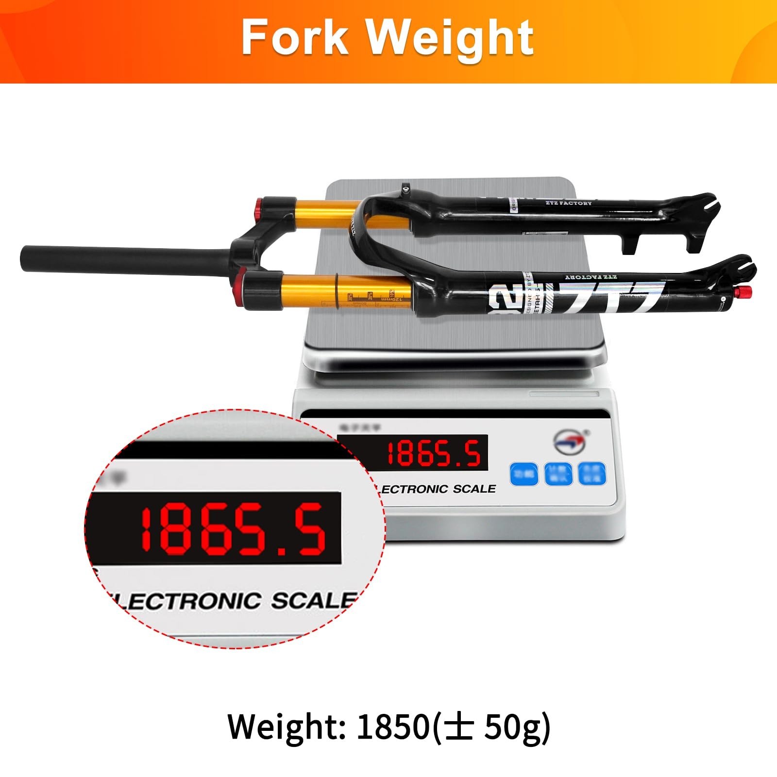26/27.5/29 inch MTB Air Suspension Fork,120mm Travel, Rebound Adjustment,1 1/…