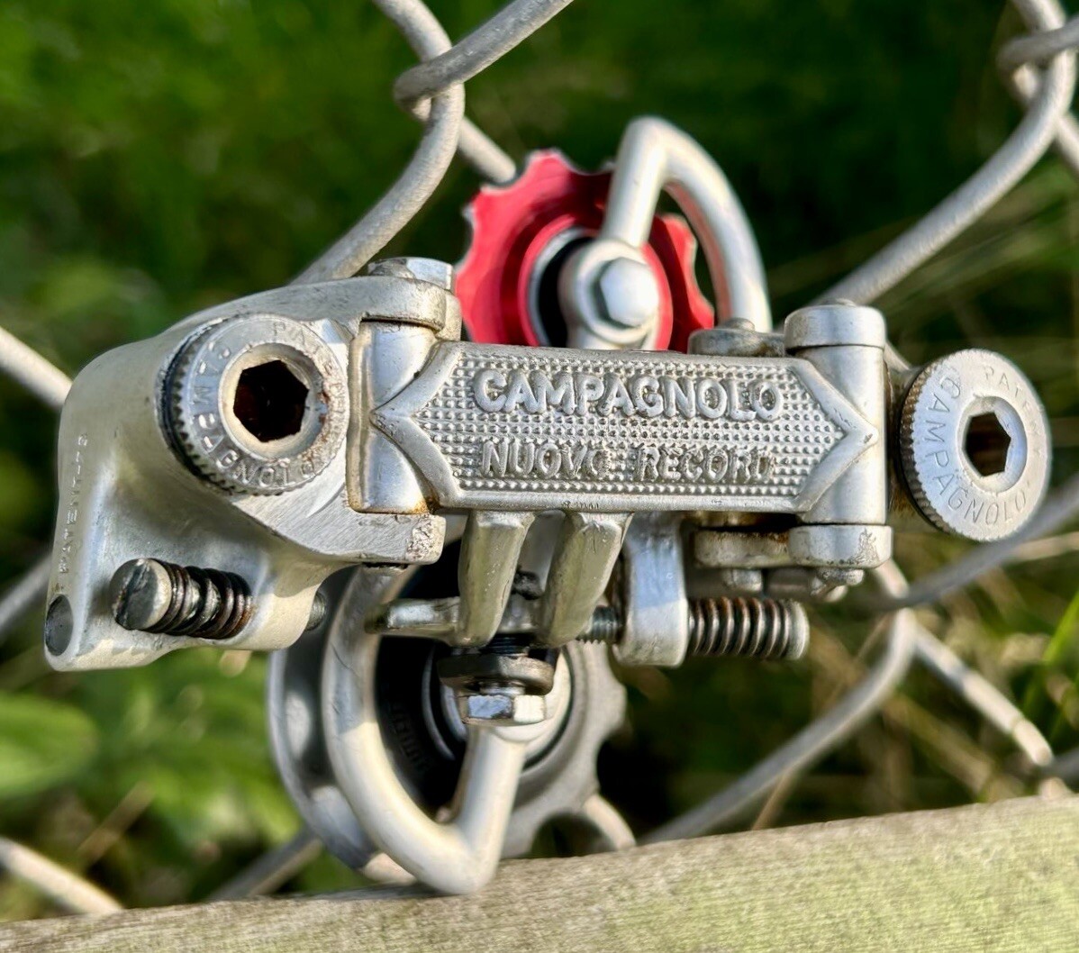 Vintage Campagnolo Nuovo Record Rear Derailleur Patent 73 Bullseye Pulley Eroica