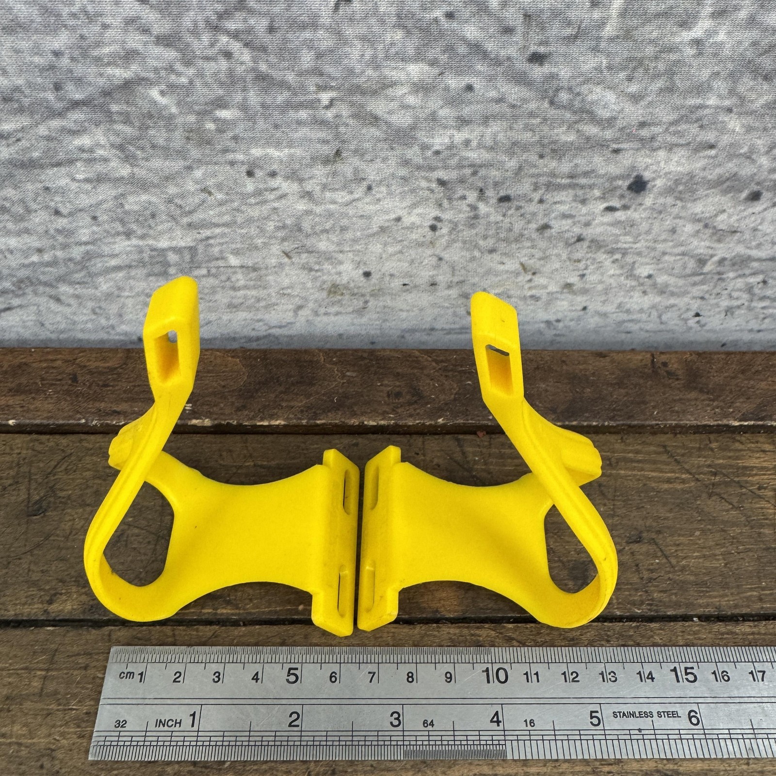 Vintage CatEye Toe Clips Straps Pair Yellow NOS 95g Road Mountain Bike Japan