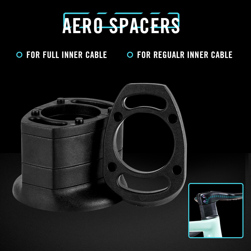Aero Spacers for Integrated Road Handlebar – Fits 28.6mm (1-1/8″)