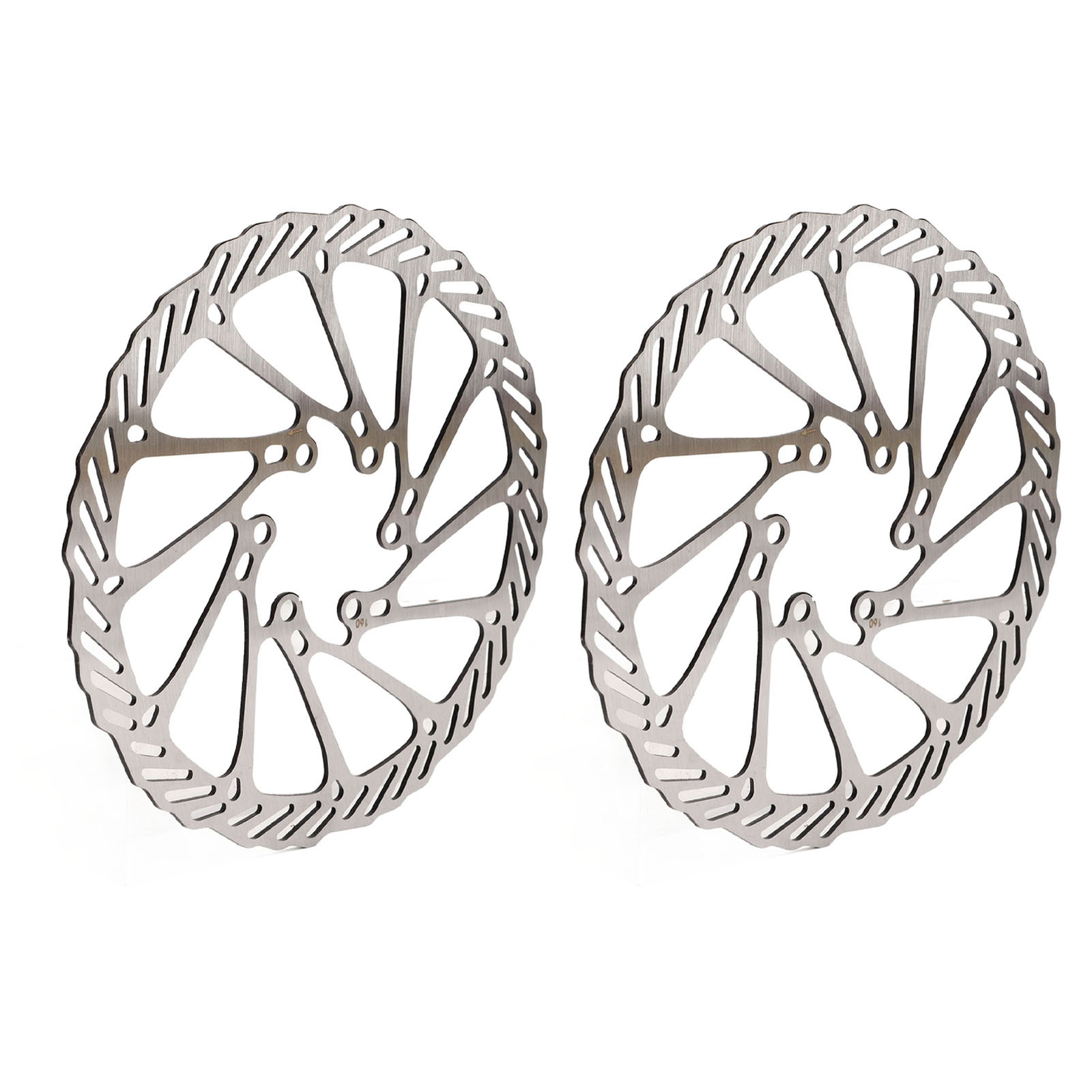 (160mm/6.3in)2 Pcs Bike Disc Brake Rotors Lightweight Fast Heat Dissipation