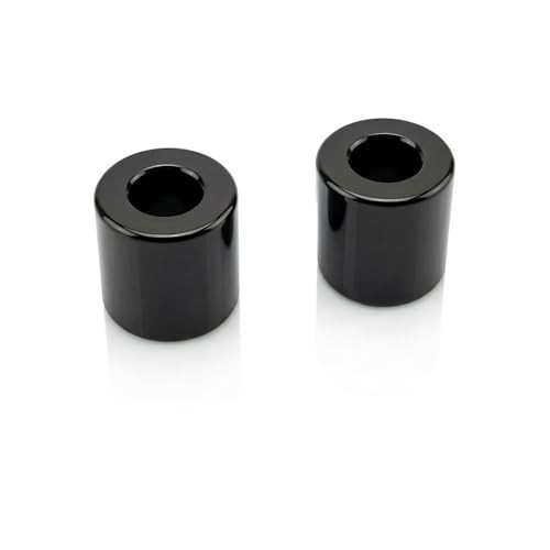 1 Pair Handlebar Riser Extension Spacers, Adds 1″ Height, Gloss Black Powder
