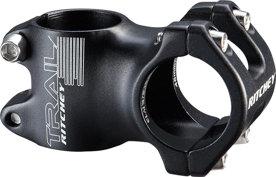 Ritchey Trail Stem: 60mm, +/- 0, 31.8, 1-1/8, Black