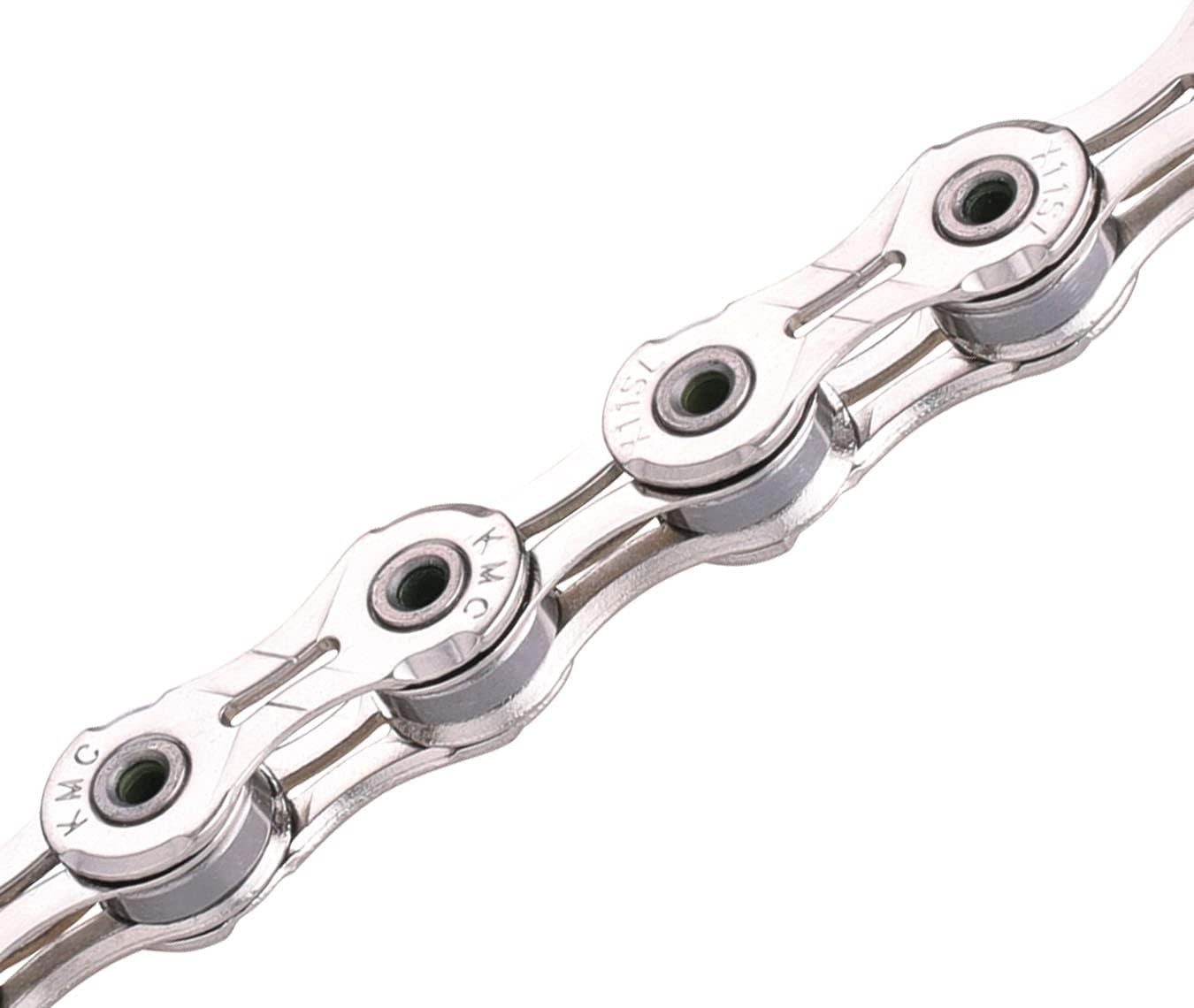 KMC X11SL-118L NP/BK 11 Speed Bicycle Chain – 1/2 x 11/128 inch, 118 Links