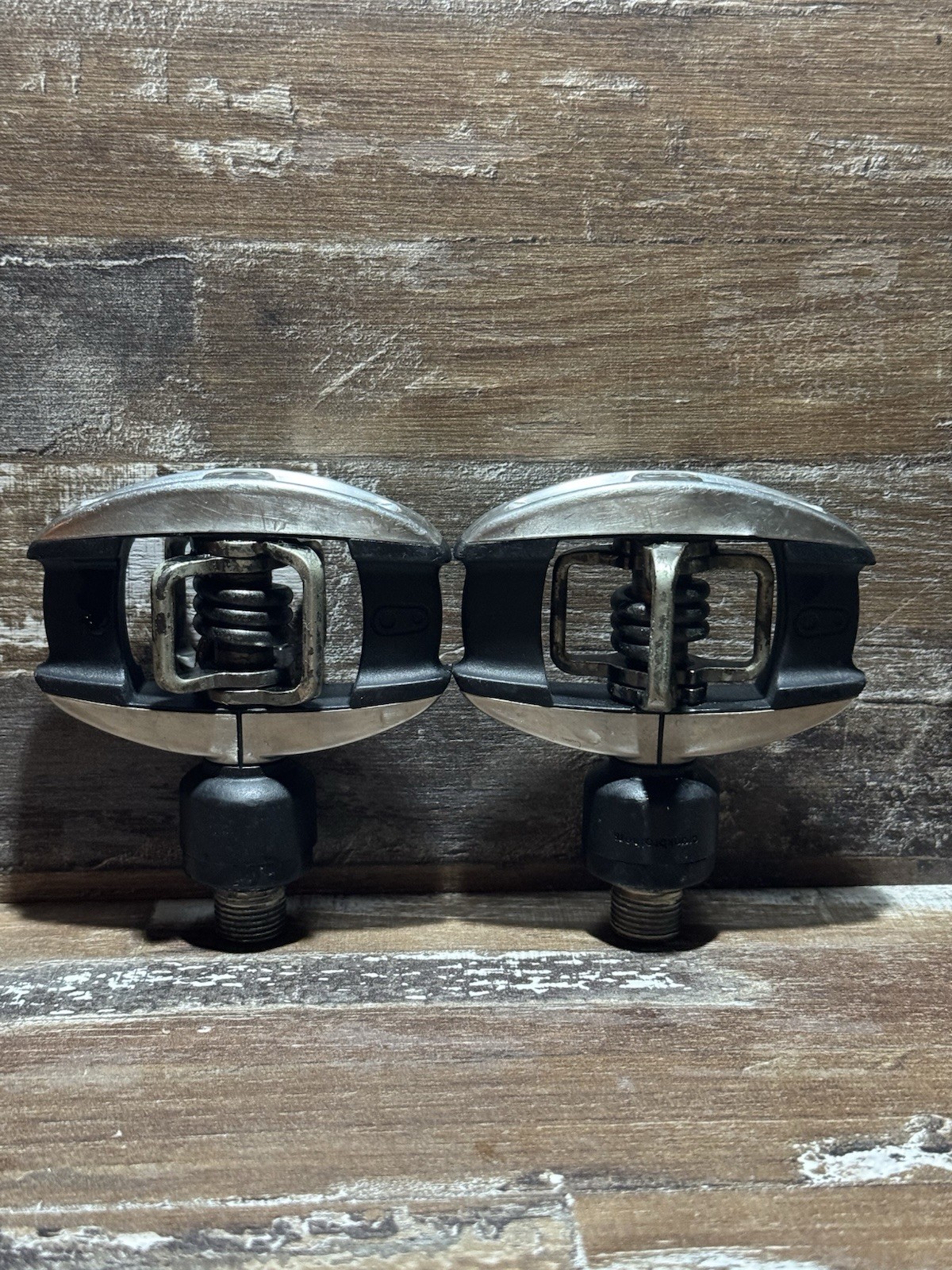 Crankbrothers SPD Compatible Clipless Bike Pedals Pair Black/Silver 9/16 in Axle