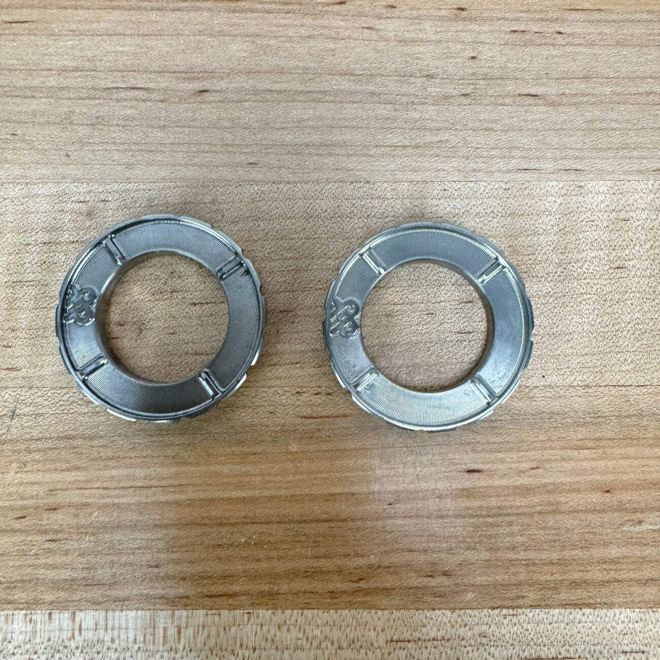 Light Use! Josh Ogle Design Center Lock Titanium Lockring Set