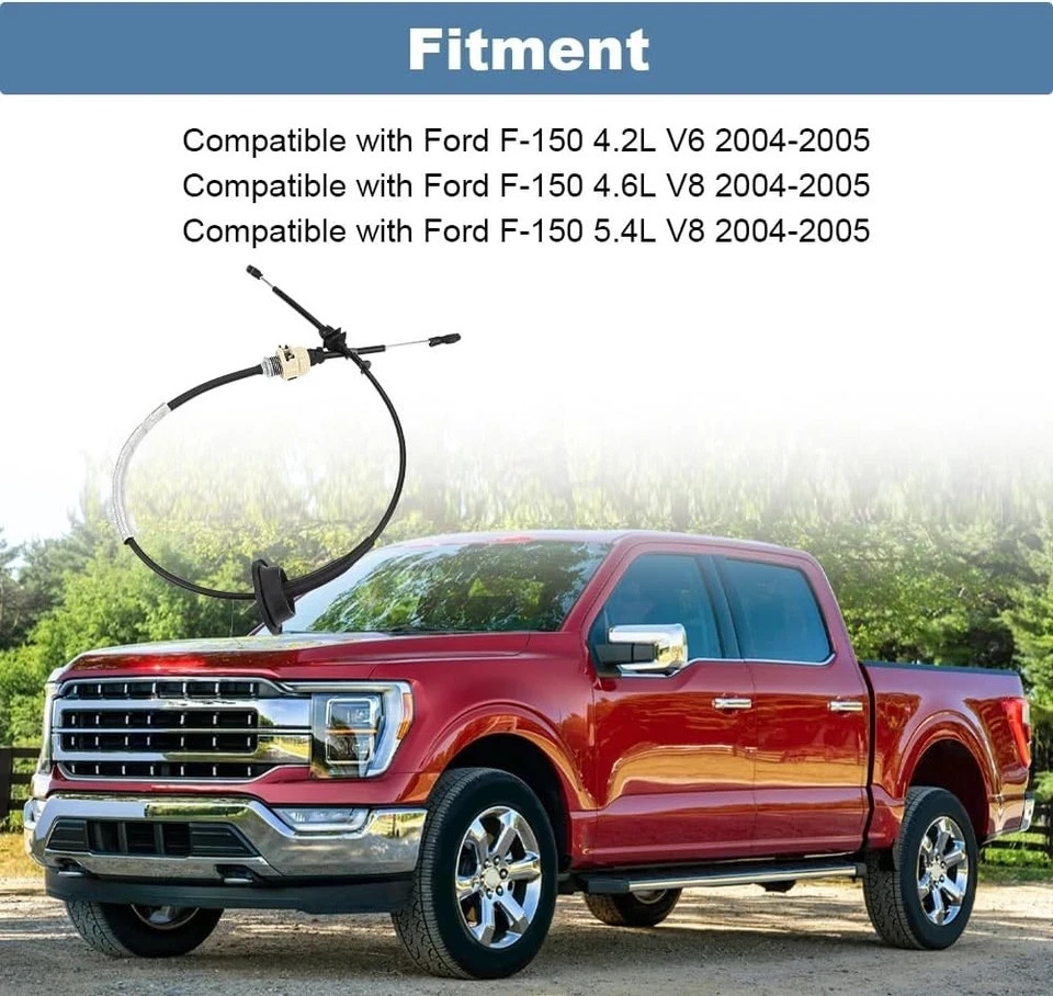 4L3Z-7E395-BA Gear Shift Cable for Ford F150 04-05 4.2L 4.6L 5.4L V8 Automatic