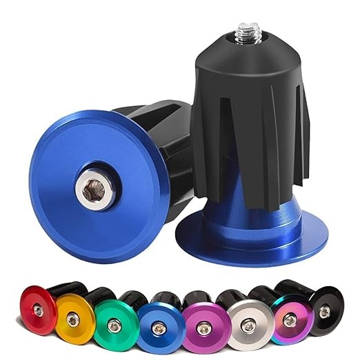 1 Pair Aluminum Bike Handlebar Ends, Blue Bar End Plugs for Color: Blue-1 Pair