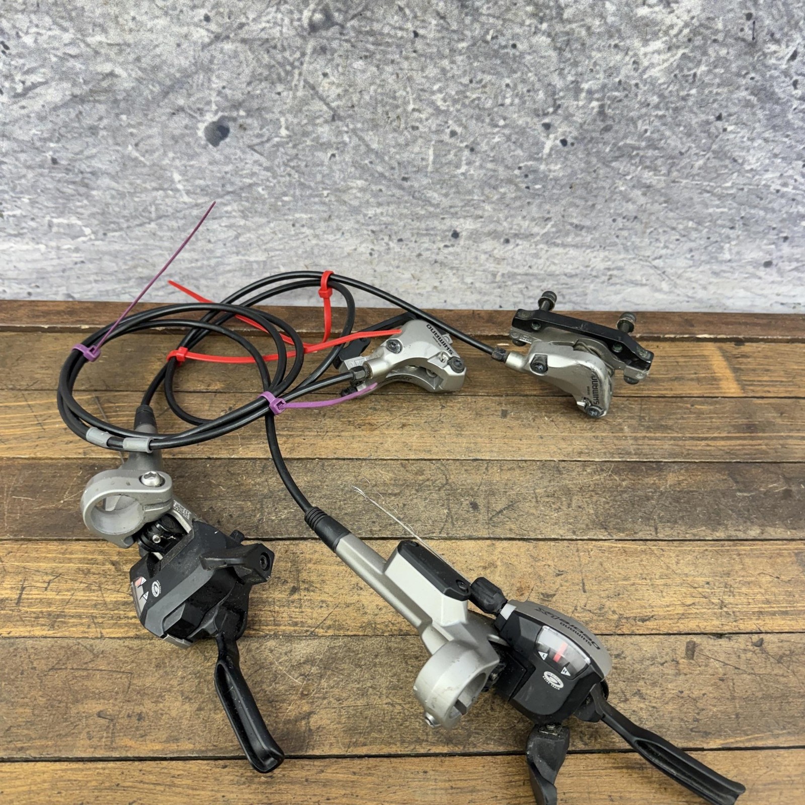 Shimano Deore LX ST-M585 BR-M585 Hydraulic Disc Brake Set F/R Silver MTB Japan