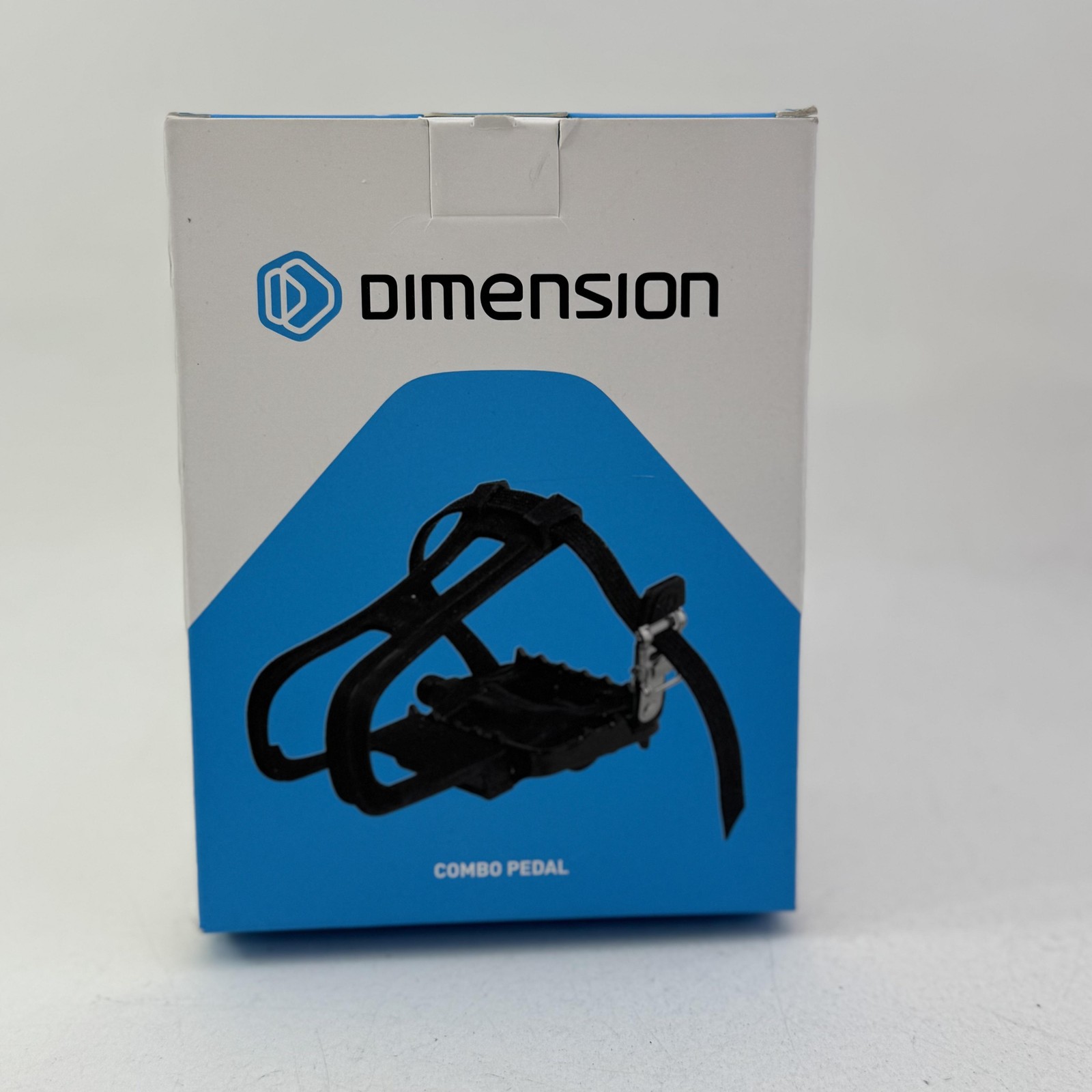Dimension Sport Combo Pedals 9/16 In Black Toe Clips Straps Universal Bike A73