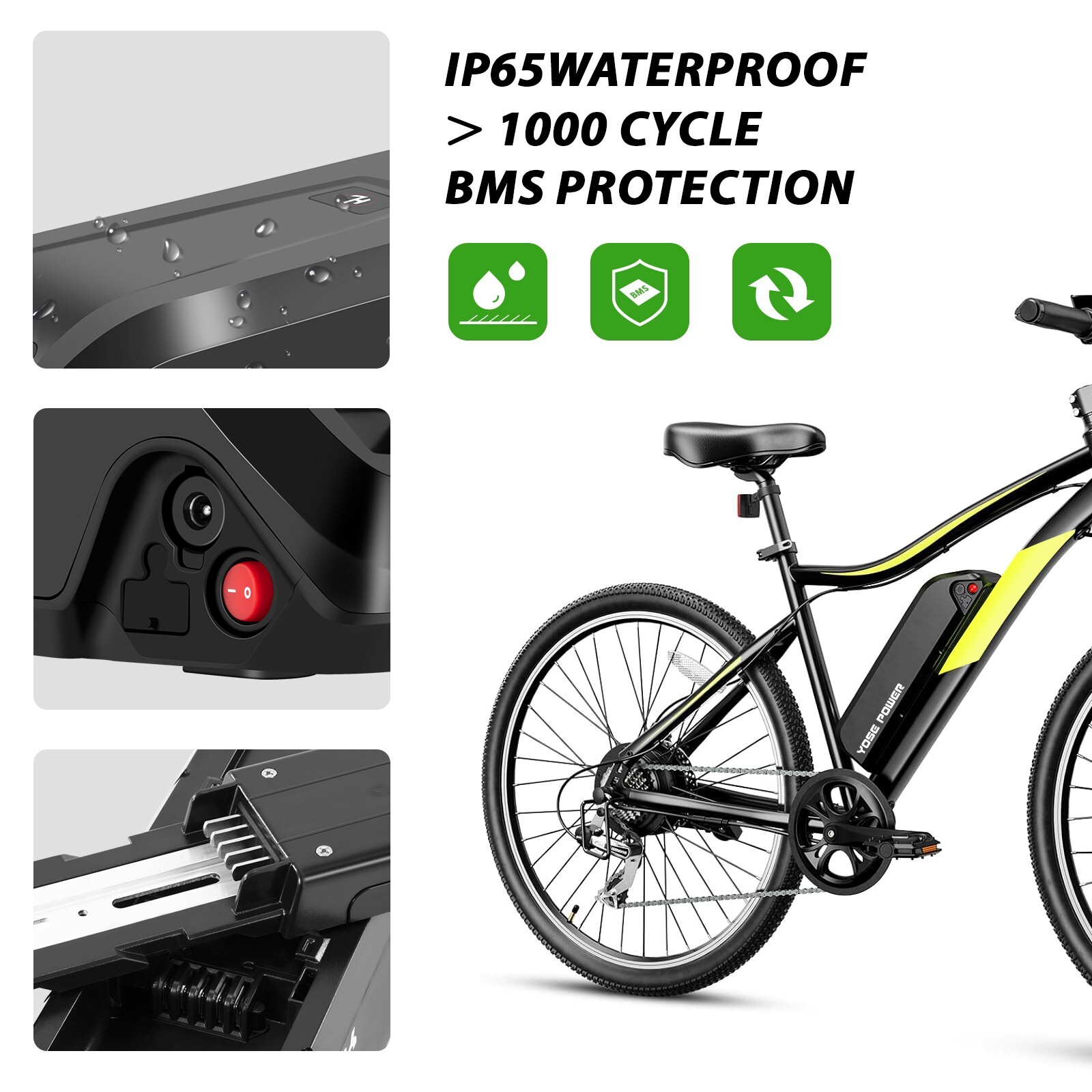 Electric Bike Battery 36V 48V 13Ah Hey bike Jasion Bicycle Ebike Battery 36V 48V