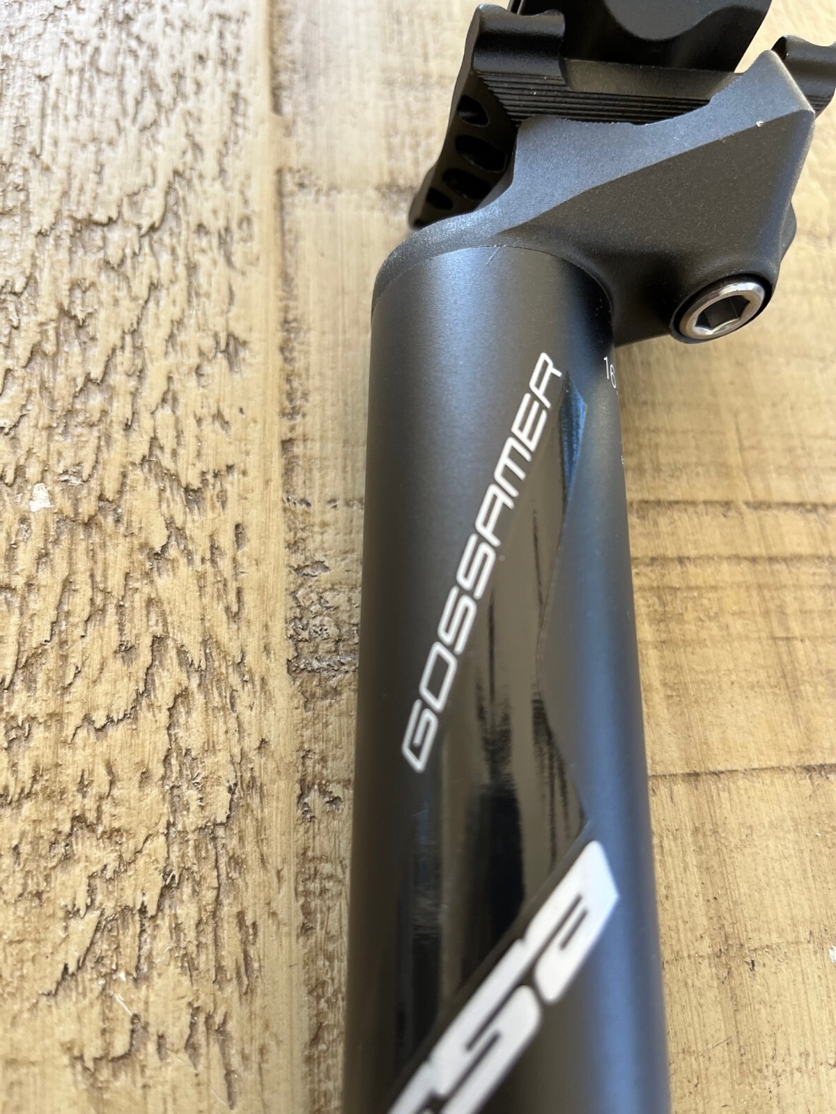 FSA GOSSAMER ALLOY SEATPOST 31.6X350mm SB-20 BLACK 365G NANO CLAMP SINGLE BOLT