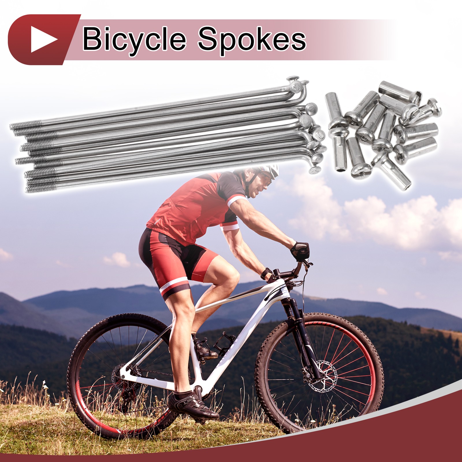 12 sets 14G 89mm 304 stainless steel bike spokes for wheels