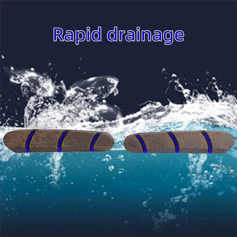 2Pairs 4Pcs Road Bike Brake Pad Bicycle Carbon Wheel Cork Wood Block Shoes Brake