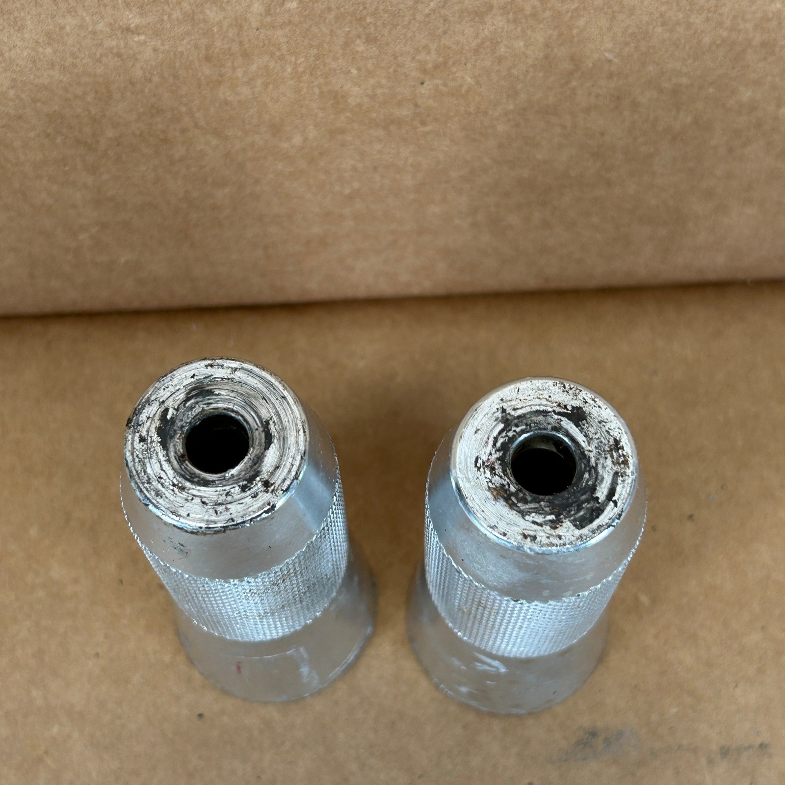 Old Mid School Aluminum BMX Bicycle Stunt Pegs Silver Chrome off Dyno Detour