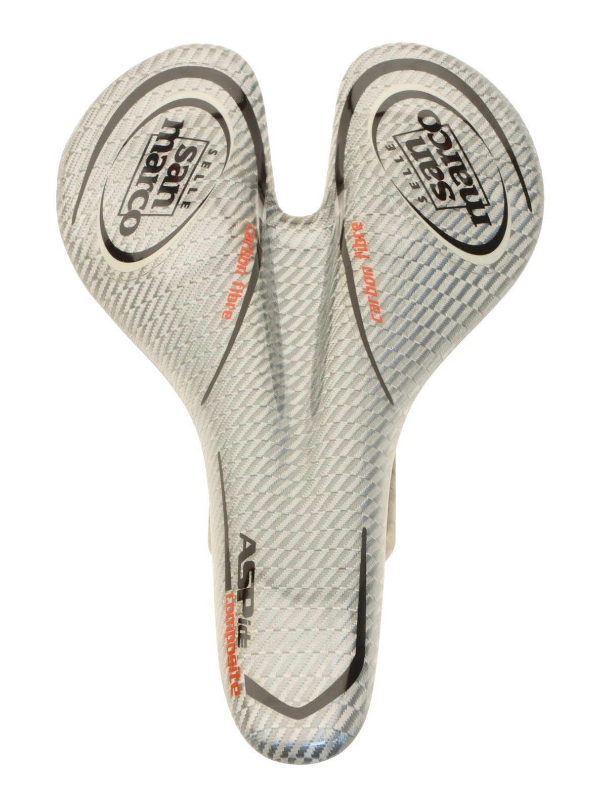 Selle San Marco Aspide Saddle Carbon Fiber Body Titanium Rail Silver NIB NOS NEW