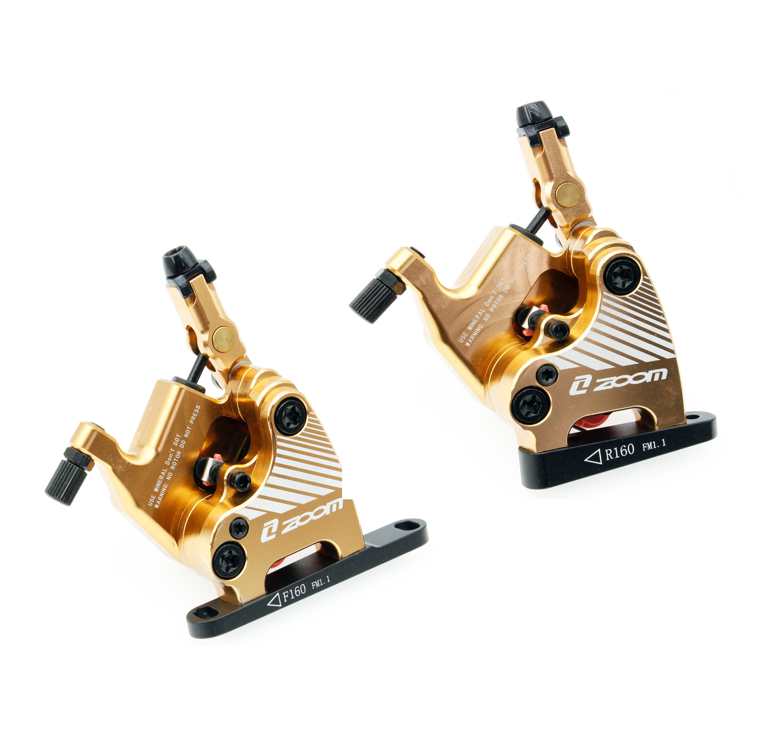 ZOOM HB110 Semi Hydraulic Flat Mount Disc Brake Caliper Set for Road Bike CX