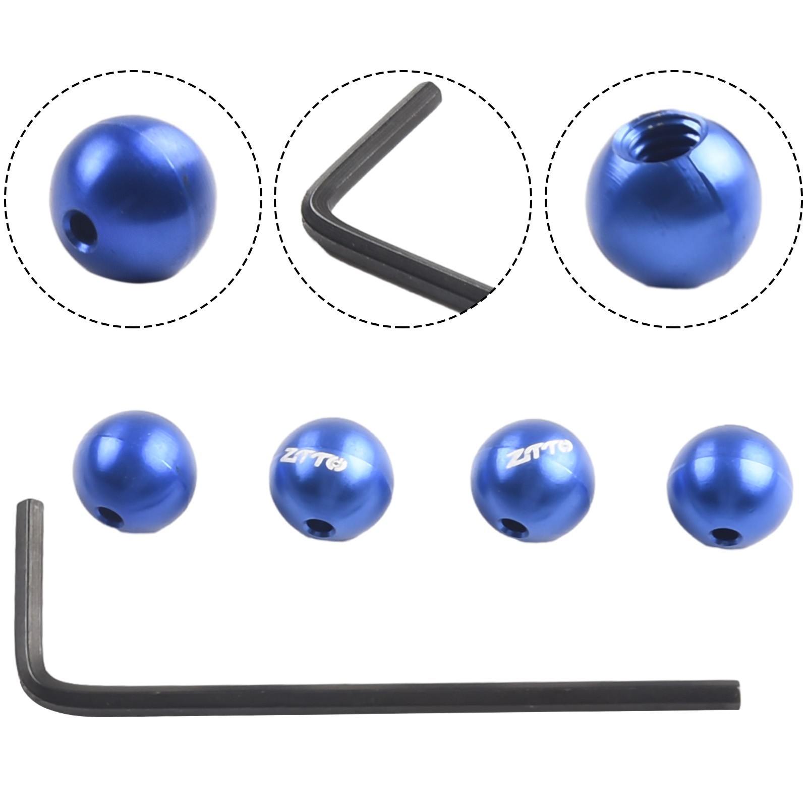 4Pcs Aluminum Alloy Cable Ferrules for Bike Brake and Gear Shift Lines