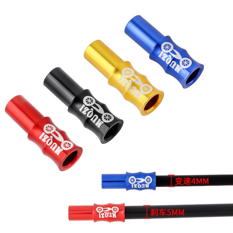 Bike Brake Gear Cable Housing End Plugs Brake Cable Cover End Cap Aluminum Alloy