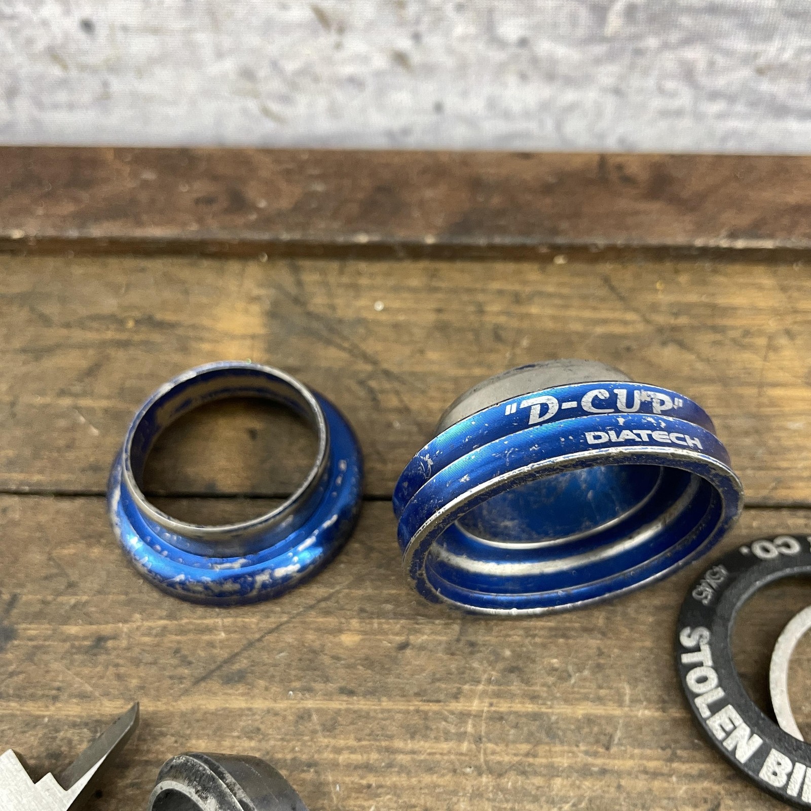 BMX 1 1/8 in Headset Parts Lot Potts Mod Bolt Diatech D-Cup Stolen Threadless