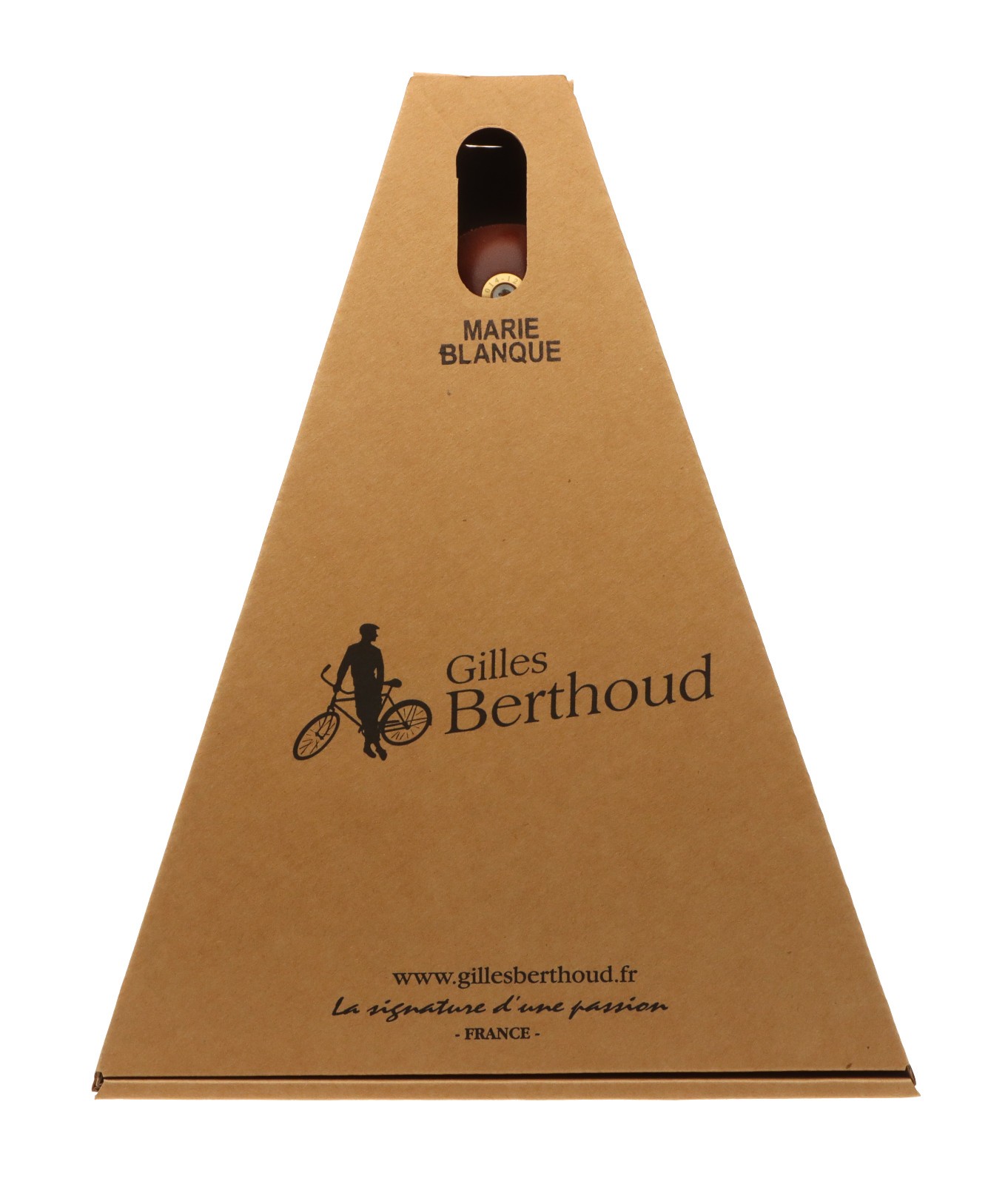 Gilles Berthoud Marie Blanque Saddle Steel Rails Hard Leather Brown NEW NOS