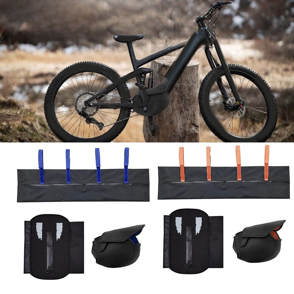 E-Bike Component Cover Set: Neoprene Battery Motor + Oxford Handlebar Covers