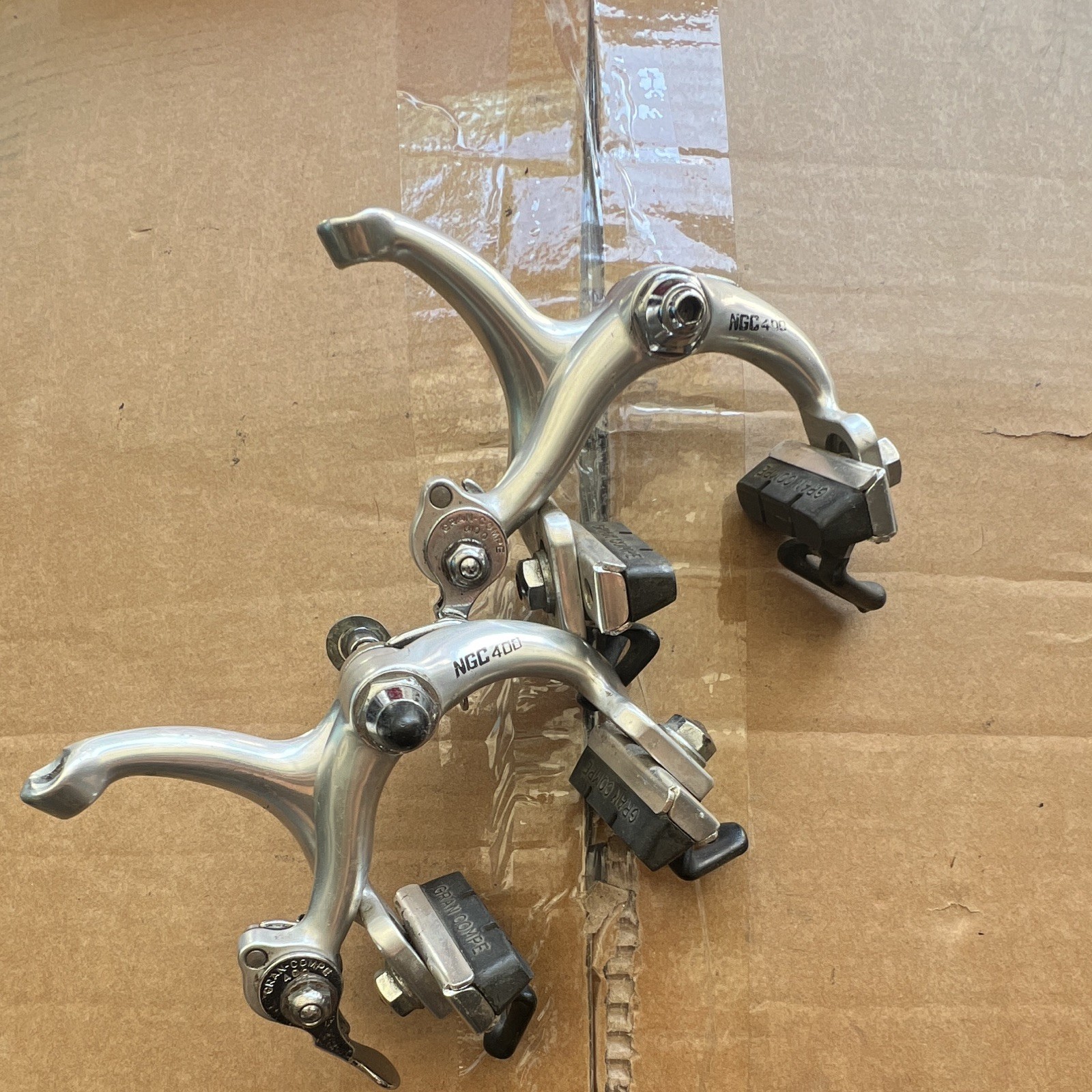 Gran Compe NGC 400 Silver Side Pull Caliper Brake Set Front & Rear Road Bike