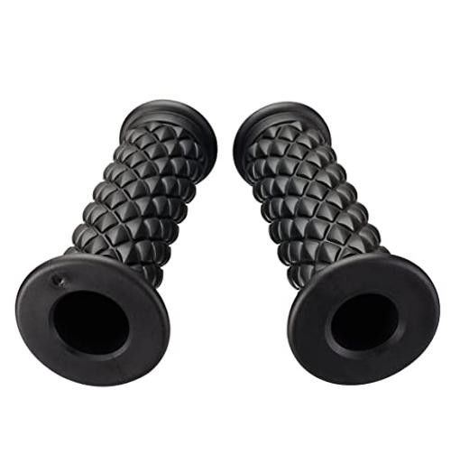 Motorcycle Hand Grips with Bar End Cap, Non Slip Rubber Handlebar Thruster