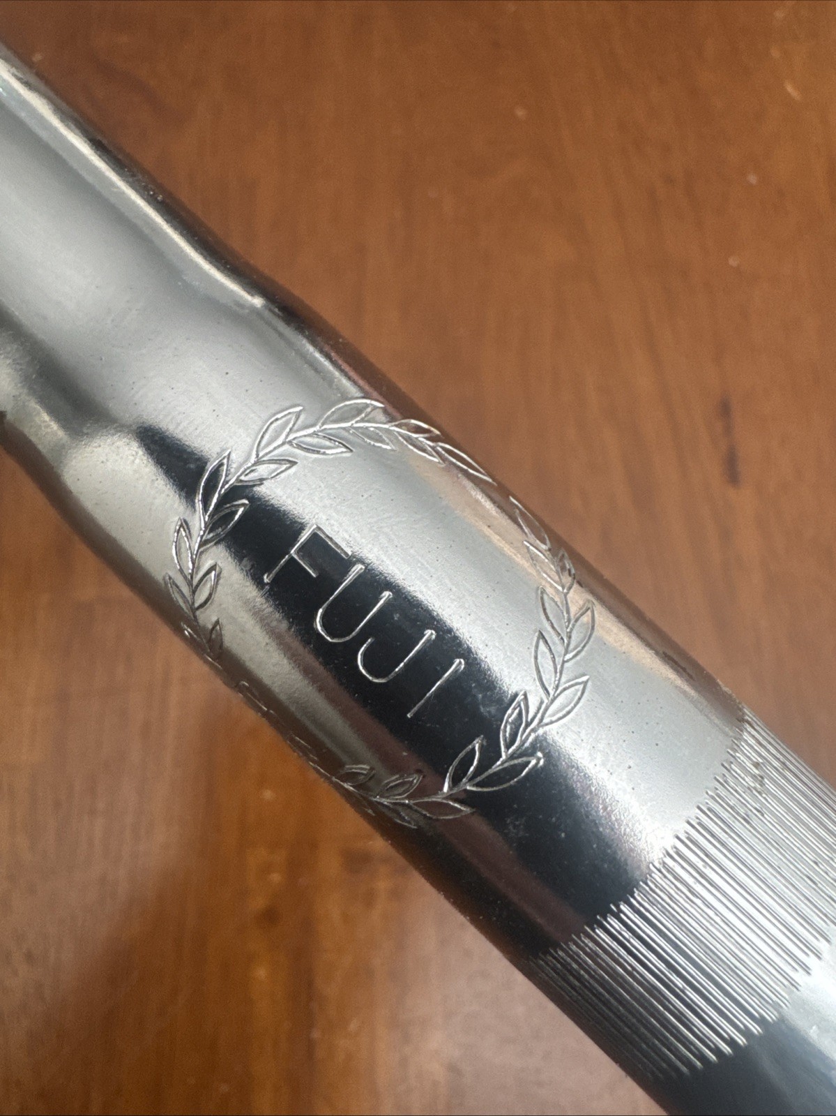 Vintage Fuji Nitto OLYMPIADE 112 Drop Handlebar 390 25.4 Clamp Silver Japan