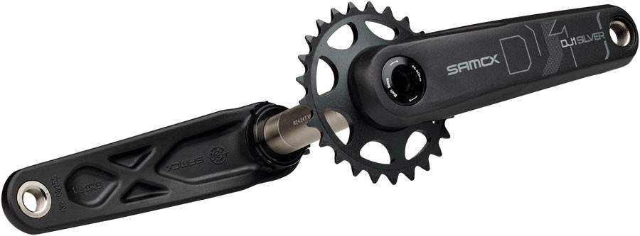 Samox Silver DJ-1 Crankset – 160mm, 3-Bolt Direct Mount 25t Chainring, 24mm
