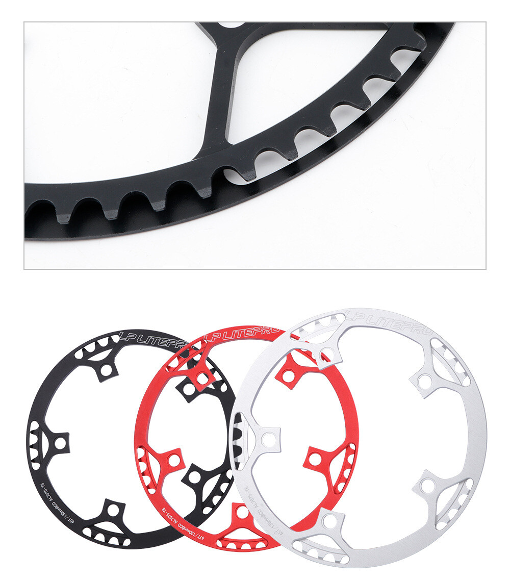Litepro Bike Crankset Chainring Folding Bike Square Hole Crank Chainring BCD130