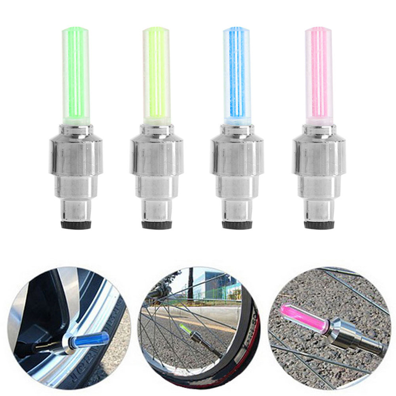 1 INDIVIDUAL LED CAP bike valve stem flashing Light Bicycle Wheel Tire Tyre Car