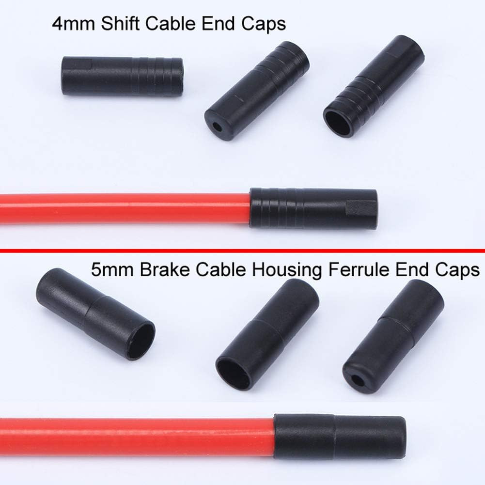 100 Pieces Bike Bicycle Plastic 5mm Brake Cable Housing Ferrule End Caps and …