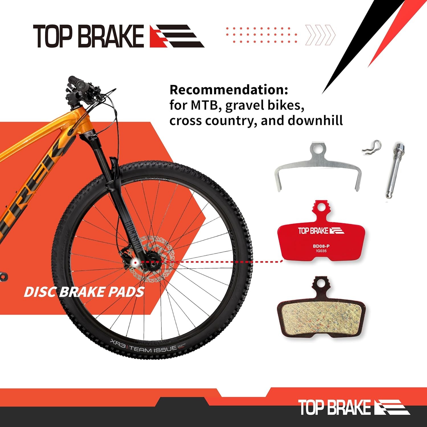 TOP BRAKE Disc Pads SRAM Code Guide G2 DB8 MTB eMTB Enduro Brake Pads
