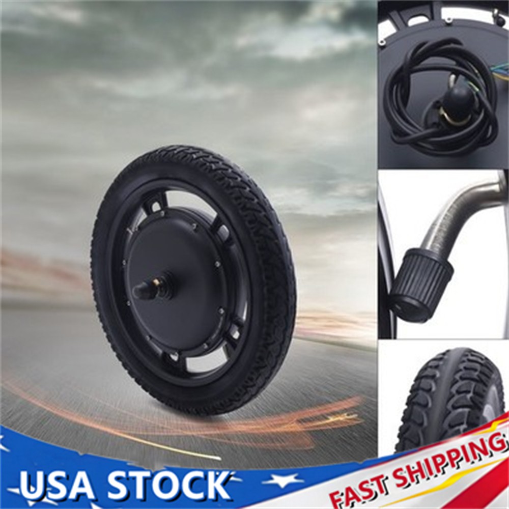 16 Inch Front Wheel Electric Bicycle Hub Motor Conversion Set 48V 1KW E-bike