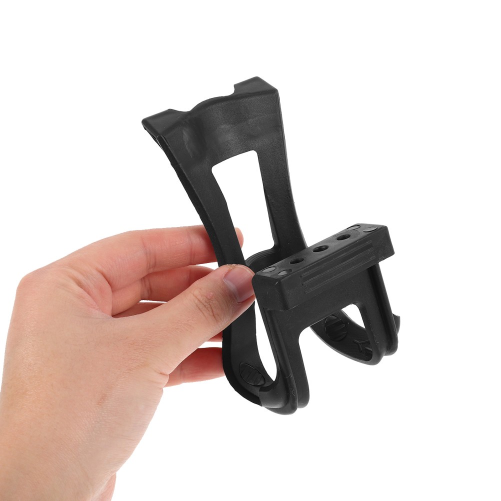 2Pcs Durable Reusable Pedal Toe Clips for Cycling Black Non Slip Plastic